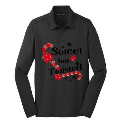 Sweet But Twisted Candy Cane Stocking Stuffer Christmas Gift Silk Touch Performance Long Sleeve Polo