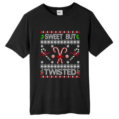 Sweet But Twisted Ugly Christmas Candy Cane Gift Tall Fusion ChromaSoft Performance T-Shirt