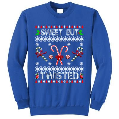 Sweet But Twisted Ugly Christmas Candy Cane Gift Tall Sweatshirt