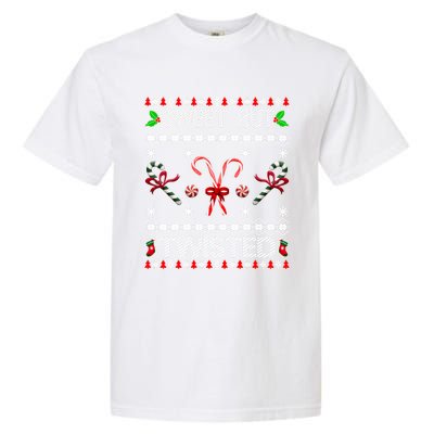 Sweet But Twisted Ugly Christmas Candy Cane Gift Garment-Dyed Heavyweight T-Shirt