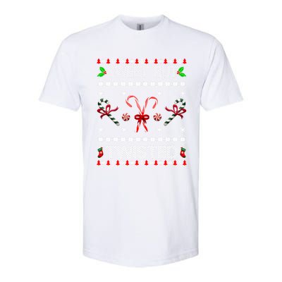 Sweet But Twisted Ugly Christmas Candy Cane Gift Softstyle CVC T-Shirt