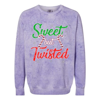 Sweet But Twisted Funny Candy Cane Christmas Meaningful Gift Colorblast Crewneck Sweatshirt