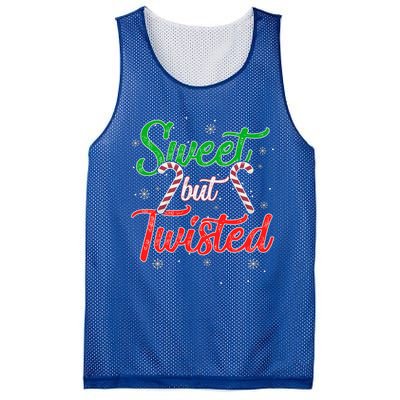 Sweet But Twisted Funny Candy Cane Christmas Meaningful Gift Mesh Reversible Basketball Jersey Tank