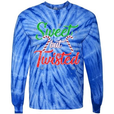 Sweet But Twisted Funny Candy Cane Christmas Meaningful Gift Tie-Dye Long Sleeve Shirt