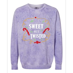 Sweet But Twisted Candy Cane Great Gift Colorblast Crewneck Sweatshirt