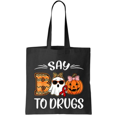 Say Boo To Drugs Red Ribbon Week Awareness Funny Halloween Bag