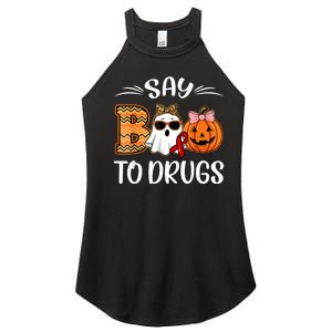 Say Boo To Drugs Red Ribbon Week Awareness Funny Halloween Women’s Perfect Tri Rocker Tank