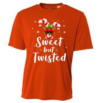 Sweet But Twisted Funny Candy Cane Christmas Gift Cooling Performance Crew T-Shirt