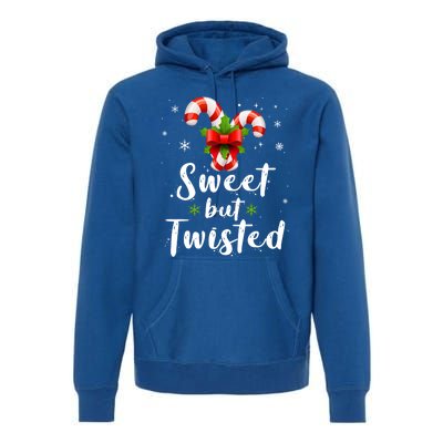 Sweet But Twisted Funny Candy Cane Christmas Gift Premium Hoodie