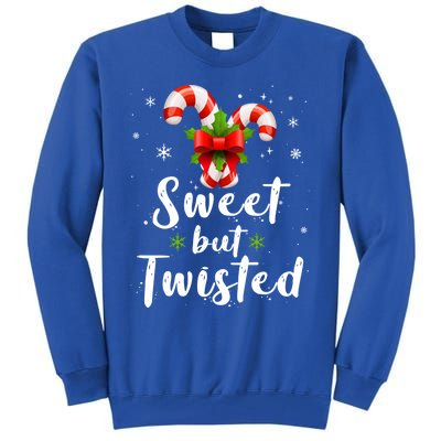 Sweet But Twisted Funny Candy Cane Christmas Gift Tall Sweatshirt