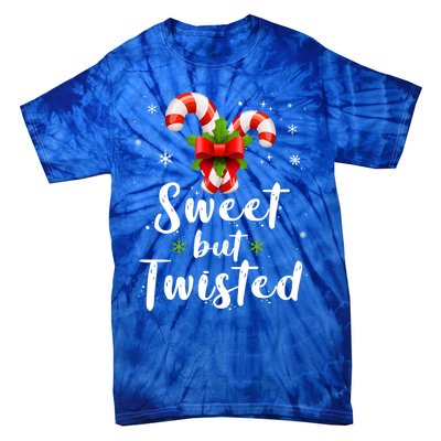 Sweet But Twisted Funny Candy Cane Christmas Gift Tie-Dye T-Shirt