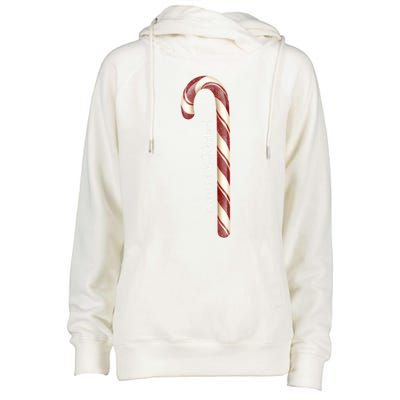 Sweet But Twisted Candy Cane Gift Womens Funnel Neck Pullover Hood