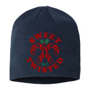 Sweet But Twisted Candy Canes Christmas Holiday Sustainable Beanie