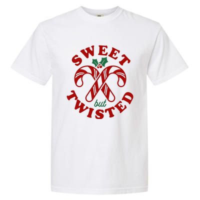 Sweet But Twisted Candy Canes Christmas Holiday Garment-Dyed Heavyweight T-Shirt