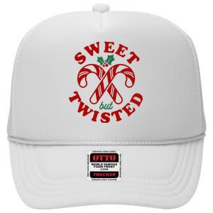 Sweet But Twisted Candy Canes Christmas Holiday High Crown Mesh Back Trucker Hat