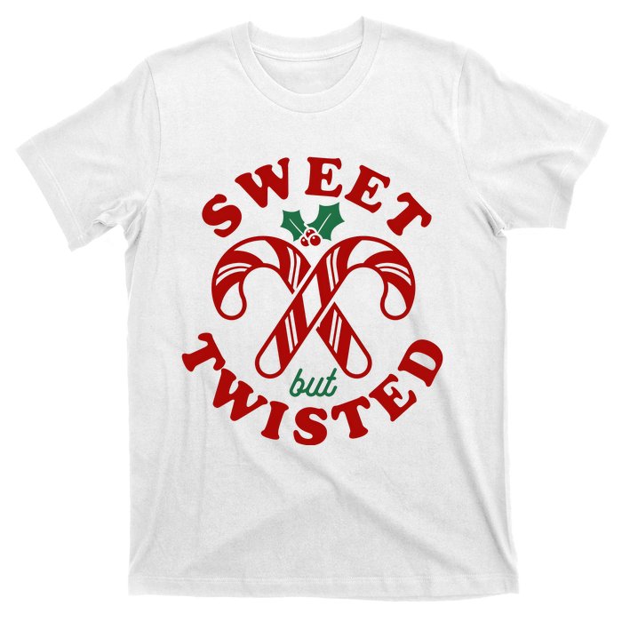 Sweet But Twisted Candy Canes Christmas Holiday T-Shirt