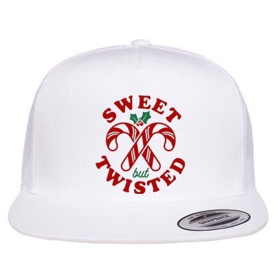 Sweet But Twisted Candy Canes Christmas Holiday Flat Bill Trucker Hat