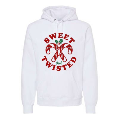 Sweet But Twisted Candy Canes Christmas Holiday Premium Hoodie