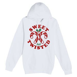 Sweet But Twisted Candy Canes Christmas Holiday Premium Pullover Hoodie