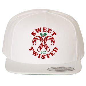 Sweet But Twisted Candy Canes Christmas Holiday Wool Snapback Cap