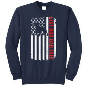 Staffordshire Bull Terrier Best Dog Dad Ever American Flag Sweatshirt