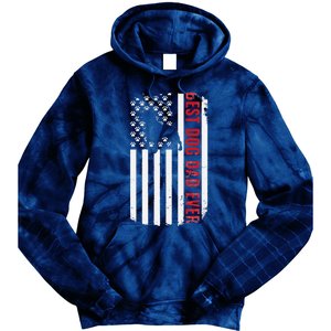 Staffordshire Bull Terrier Best Dog Dad Ever American Flag Tie Dye Hoodie