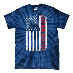 Staffordshire Bull Terrier Best Dog Dad Ever American Flag Tie-Dye T-Shirt