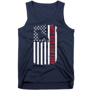 Staffordshire Bull Terrier Best Dog Dad Ever American Flag Tank Top