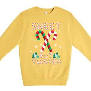 Sweet But Twisted Candy Cane Sweets Candy Christmas Great Gift Premium Crewneck Sweatshirt