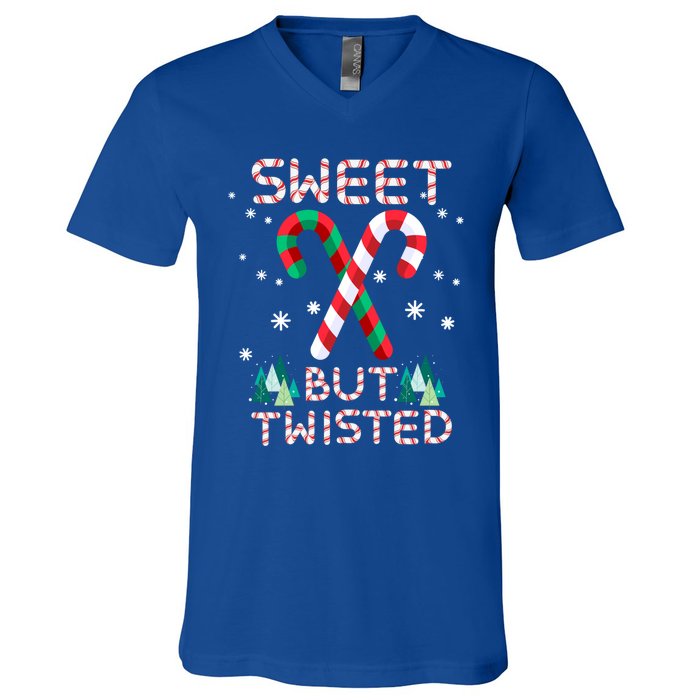 Sweet But Twisted Candy Cane Sweets Candy Christmas Great Gift V-Neck T-Shirt