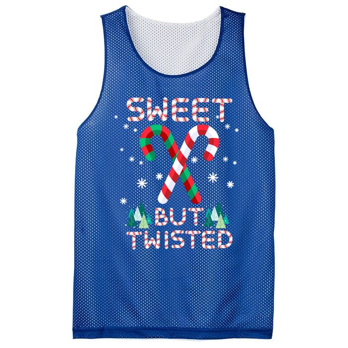 Sweet But Twisted Candy Cane Sweets Candy Christmas Great Gift Mesh Reversible Basketball Jersey Tank