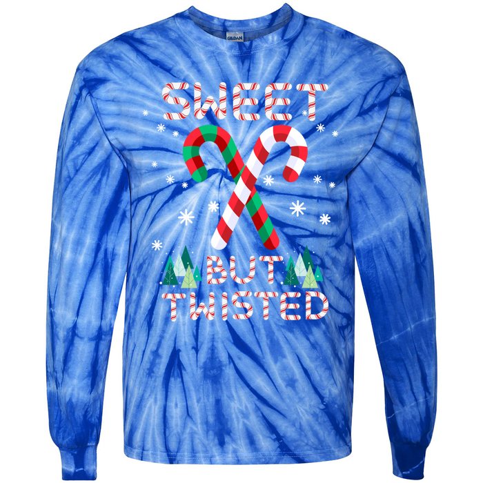 Sweet But Twisted Candy Cane Sweets Candy Christmas Great Gift Tie-Dye Long Sleeve Shirt