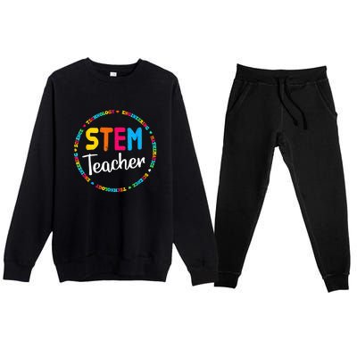 STEAM Back To School Funny STEM Teacher Premium Crewneck Sweatsuit Set