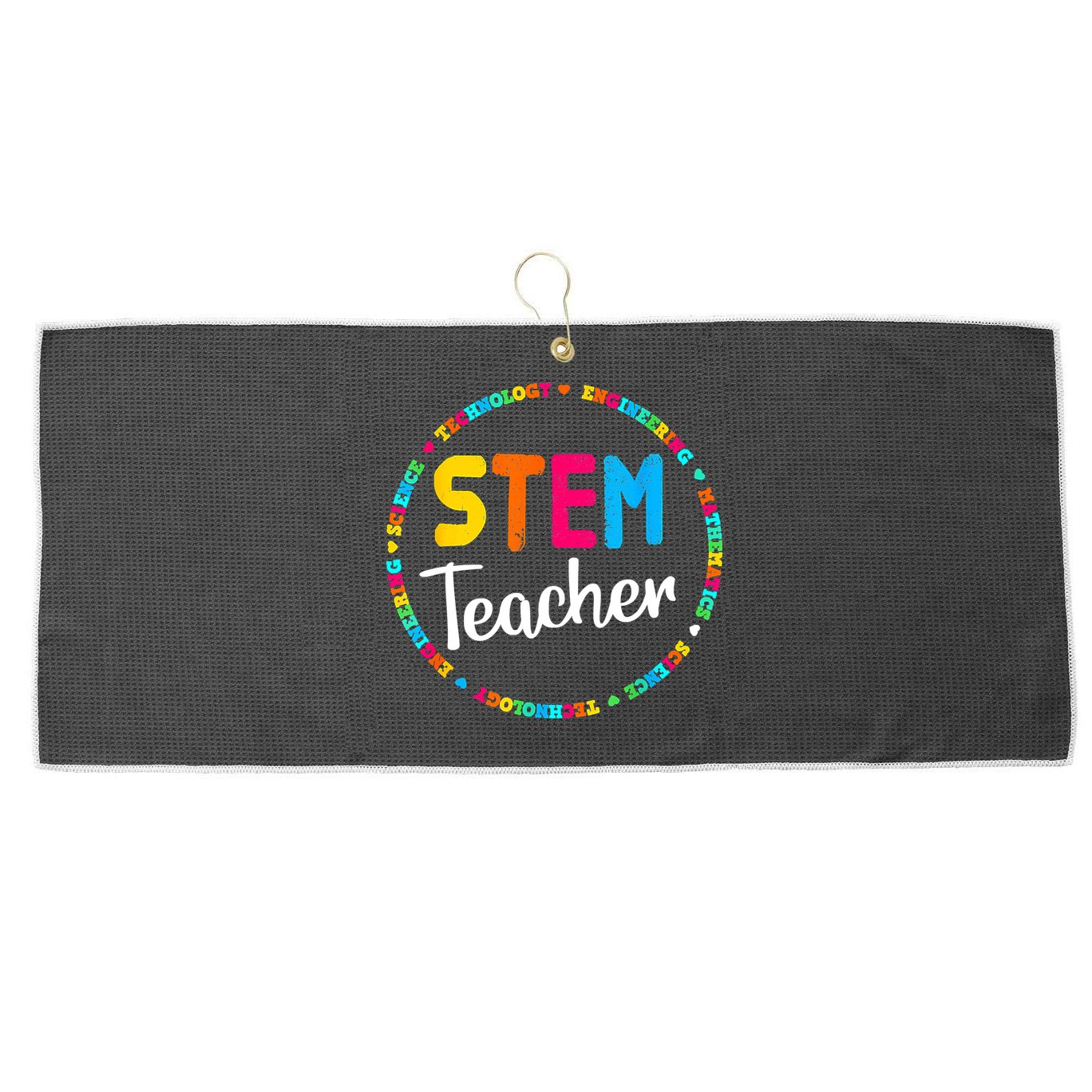 STEAM Back To School Funny STEM Teacher Large Microfiber Waffle Golf Towel