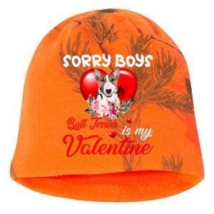 Sorry Bull Terrier Is My Valentine Cute Dog Mom Gift Kati - Camo Knit Beanie