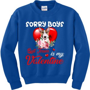 Sorry Bull Terrier Is My Valentine Cute Dog Mom Gift Kids Sweatshirt