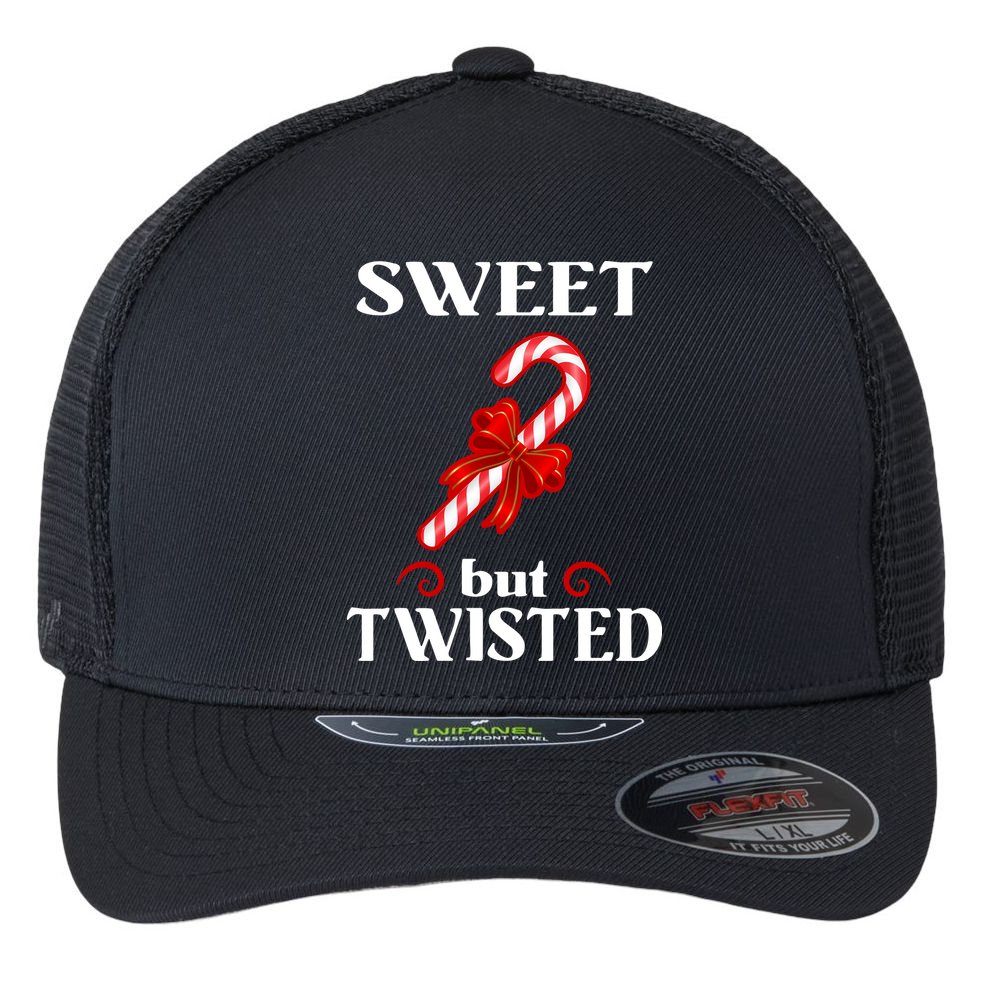 Sweet But Twisted Candy Cane Flexfit Unipanel Trucker Cap
