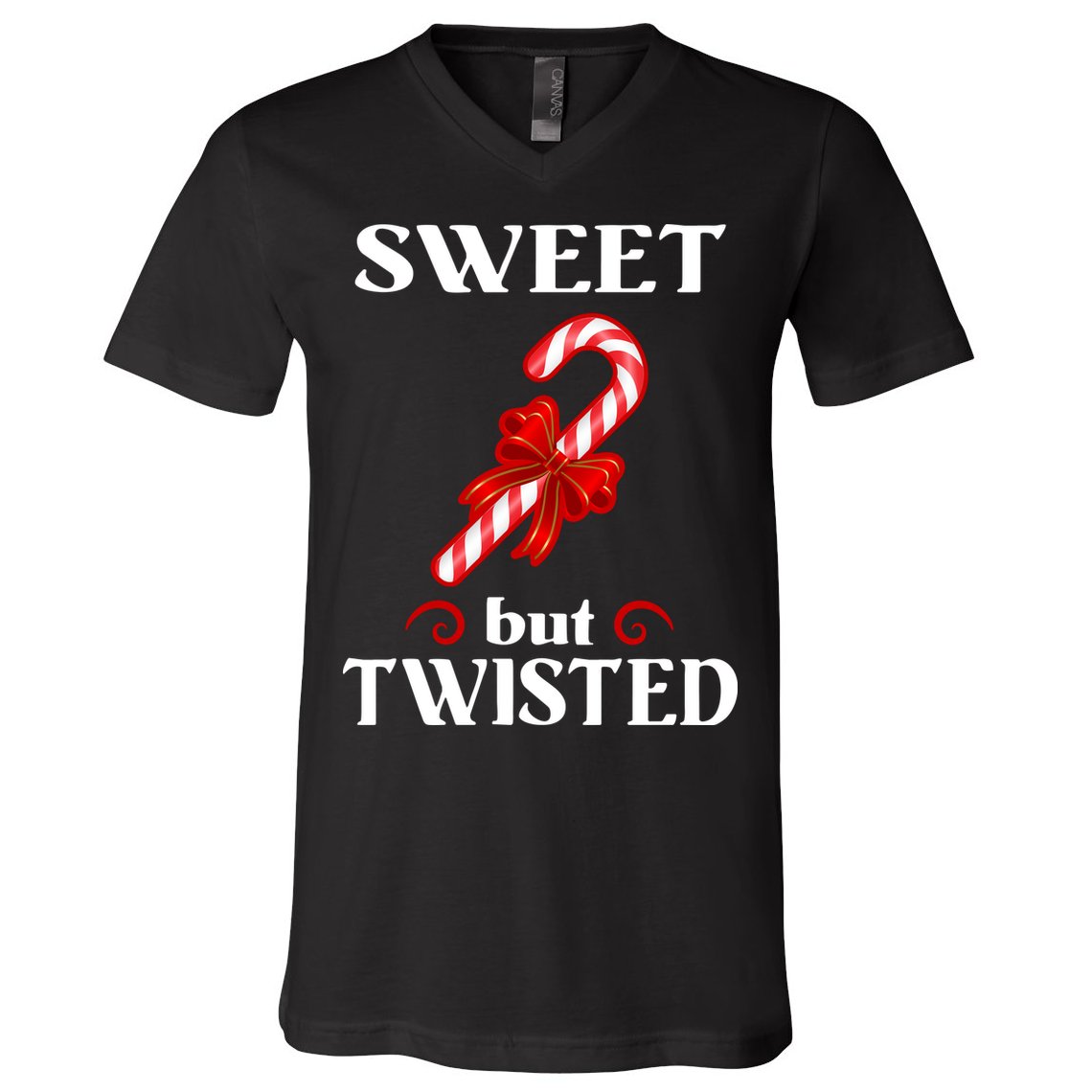 Sweet But Twisted Candy Cane V-Neck T-Shirt