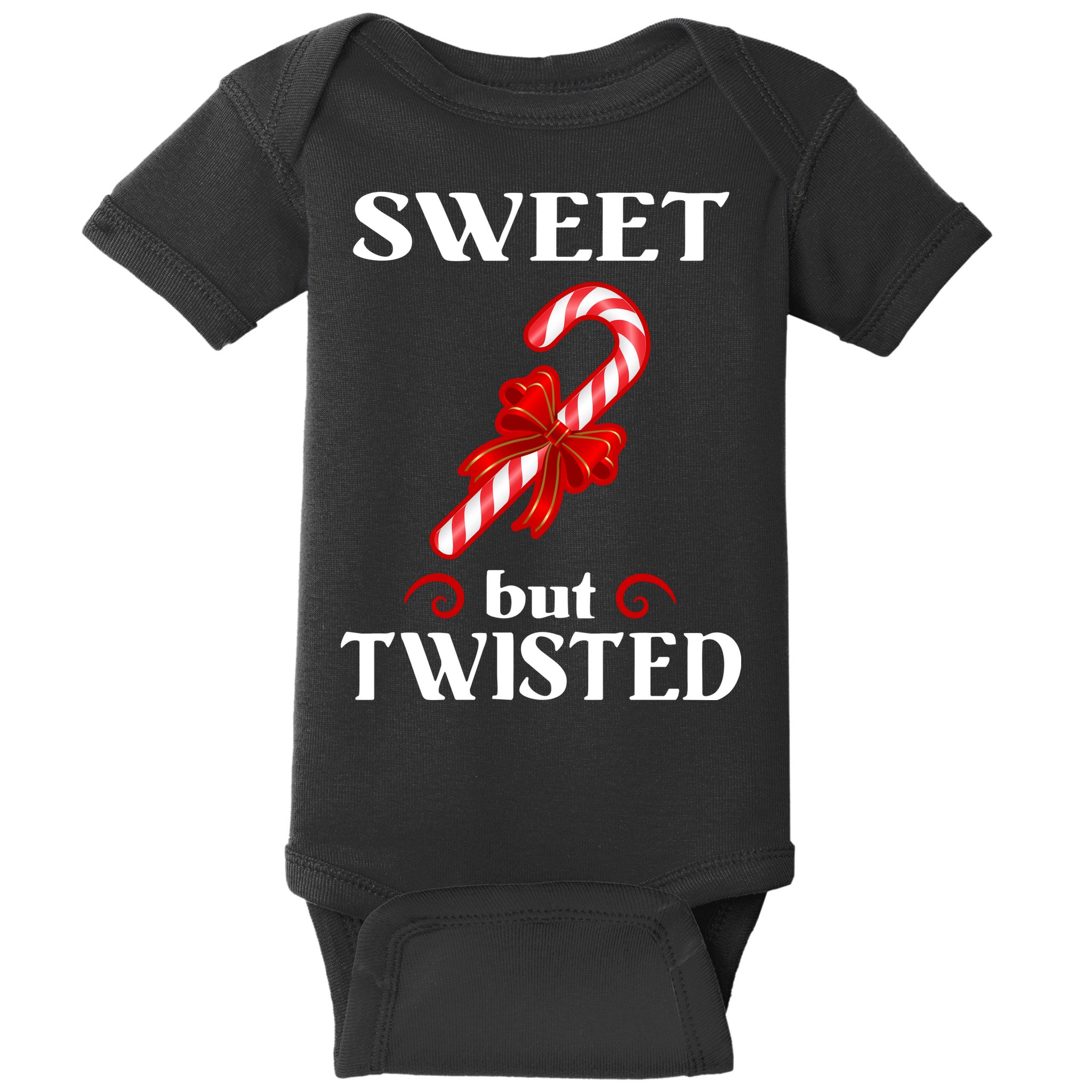 Sweet But Twisted Candy Cane Baby Bodysuit