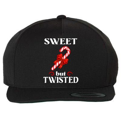 Sweet But Twisted Candy Cane Wool Snapback Cap