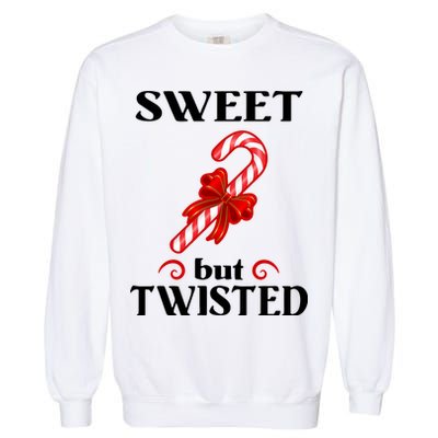 Sweet But Twisted Candy Cane Garment-Dyed Sweatshirt