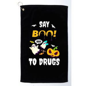 Say Boo To Drugs Red Ribbon Week Awareness Platinum Collection Golf Towel