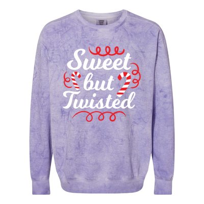 Sweet But Twisted Funny Candy Cane Christmas Gift Colorblast Crewneck Sweatshirt