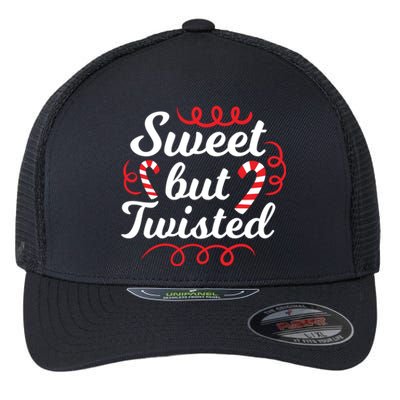 Sweet But Twisted Funny Candy Cane Christmas Gift Flexfit Unipanel Trucker Cap