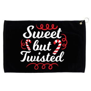 Sweet But Twisted Funny Candy Cane Christmas Gift Grommeted Golf Towel