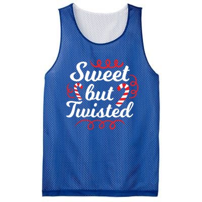 Sweet But Twisted Funny Candy Cane Christmas Gift Mesh Reversible Basketball Jersey Tank