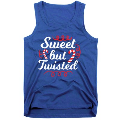 Sweet But Twisted Funny Candy Cane Christmas Gift Tank Top