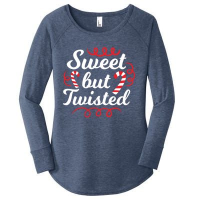 Sweet But Twisted Funny Candy Cane Christmas Gift Women's Perfect Tri Tunic Long Sleeve Shirt