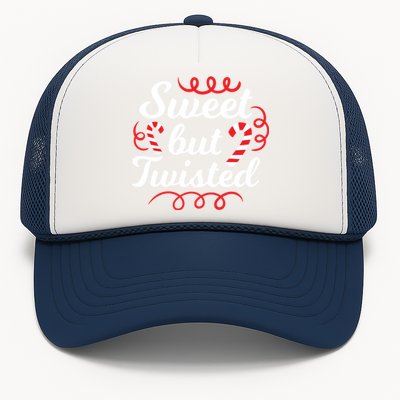 Sweet But Twisted Funny Candy Cane Christmas Gift Trucker Hat