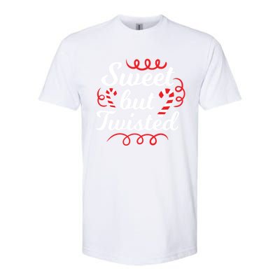 Sweet But Twisted Funny Candy Cane Christmas Gift Softstyle CVC T-Shirt